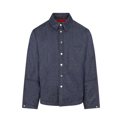 Shop Jacquemus Collared Button In Blue