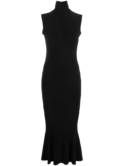 Shop Norma Kamali Sleeveless Dress In Black