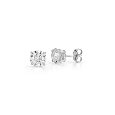 Shop Dana Rebecca Designs Drd Diamond Solitaire Studs 3.00 Ct. Total Weight In White Gold