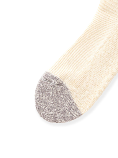 Shop Alex Mill Rototo Coarse Ribbed Old School Crew Socks In Green/charcoal