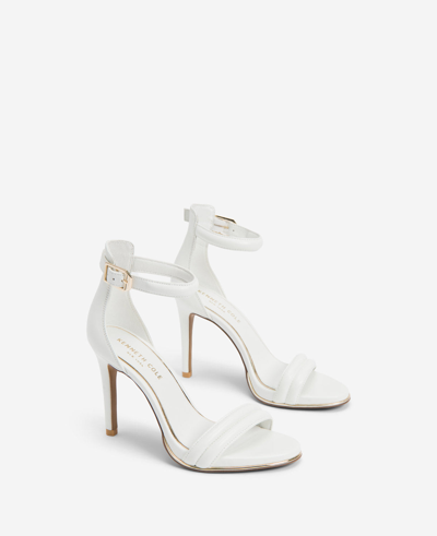 Shop Kenneth Cole Brooke Bridal Ankle Strap Heeled Sandal In Ivory