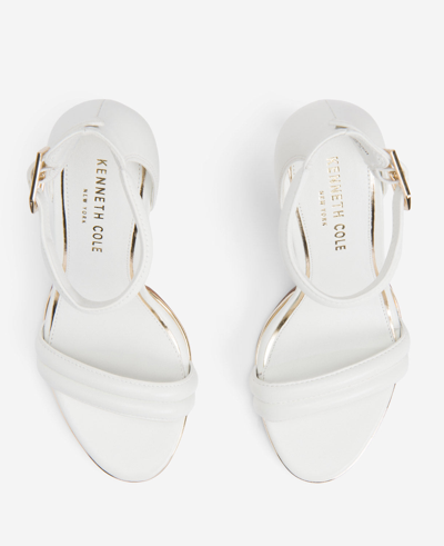 Shop Kenneth Cole Brooke Bridal Ankle Strap Heeled Sandal In Ivory