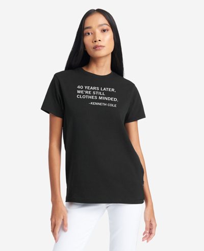 Shop Kenneth Cole Site Exclusive! 40th Anniversary Fashion Week T-shirt In Black