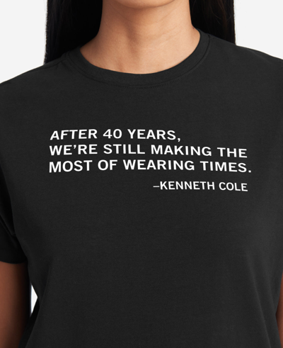 Shop Kenneth Cole Site Exclusive! 40th Anniversary Fashion Week T-shirt In Black