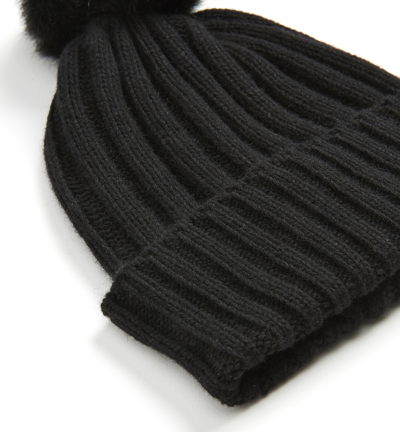 Shop La Canadienne Helio Wool Blend Tuque In Black