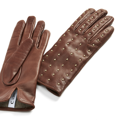 Shop La Canadienne Courtney Leather Gloves In Tan