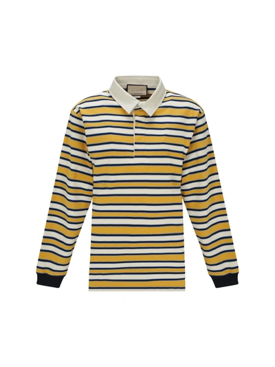 Shop Gucci Polo Shirt In Yellow/mc