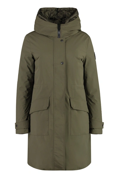 Shop Woolrich Military Technical Fabric Parka With Internal Removable Down Jacket In Green