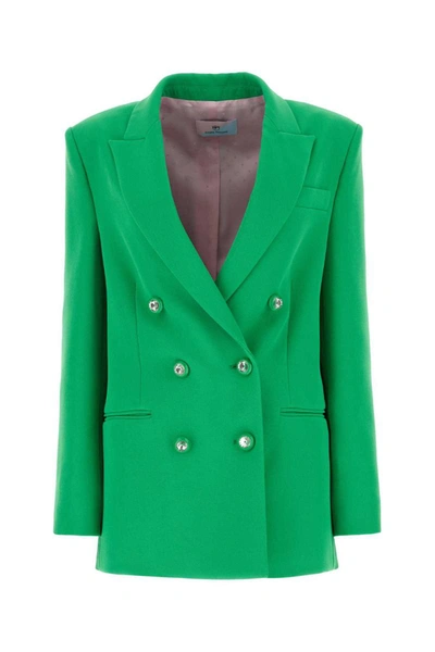 Chiara Ferragni Tailored Blazer With Stylish Enhancements In Green
