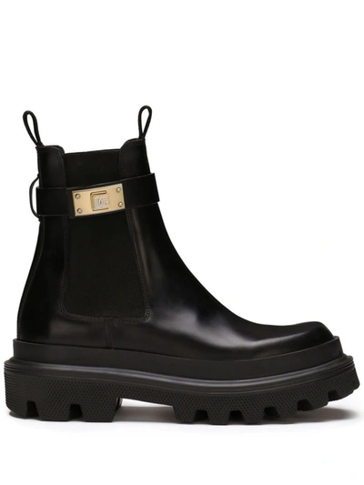 Shop Dolce & Gabbana Buckle-fastening Ankle Boot In Black