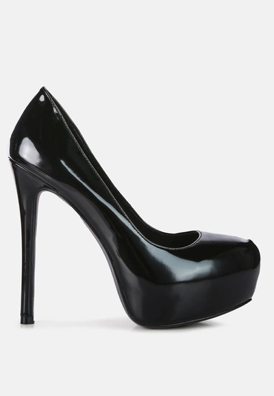 Shop London Rag Pismis Patent Pu High Heeled Stiletto Sandal In Black
