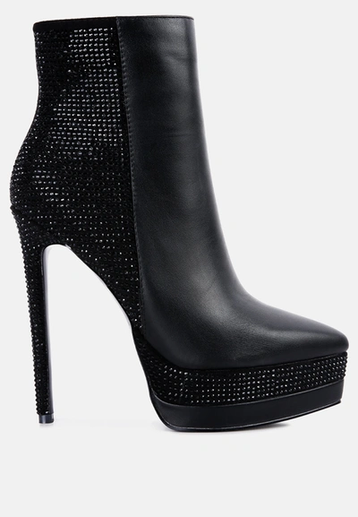 Shop London Rag Encanto High Heeled Ankle Boots In Black