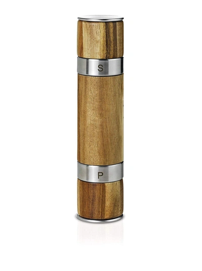 Ad Hoc Adhoc Duomill Double Salt & Pepper Mill Acacia Wood In Brown