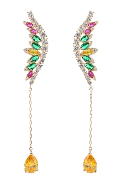 Eye Candy La Fleet Earrings - Multicolor In Gold