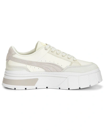 Shop Puma Mayze Stack Luxe Leather Sneaker In White