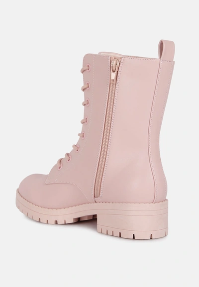 Shop London Rag Geneva High Top Ankle Boot In Pink