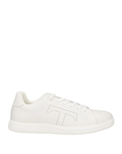 Shop Trussardi Man Sneakers White Size 9 Soft Leather