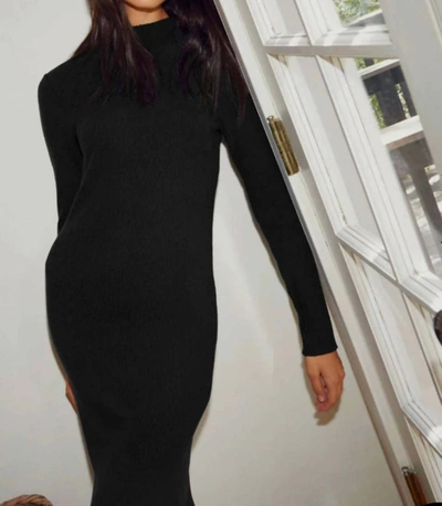 Shop Nation Ltd Nicole Turtleneck Dress In Black