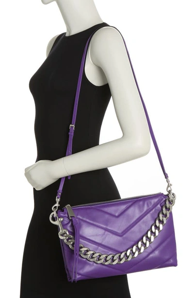 Shop Rebecca Minkoff Edie Maxi Leather Crossbody Bag In Passion Flower