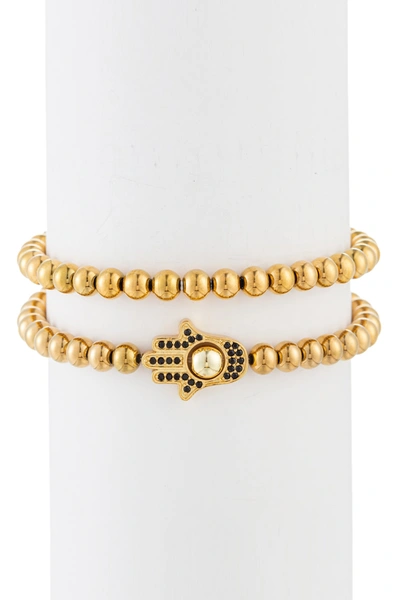 Shop Eye Candy La Jacob Bracelet Set In Gold