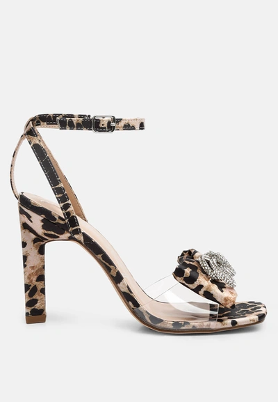 London Rag Etherium Bow With Heeled Sandals In Multi
