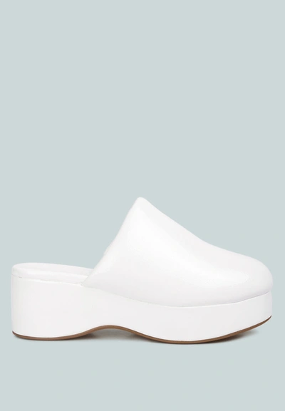 Shop London Rag Olori Solid Platform Slip On Mules In White