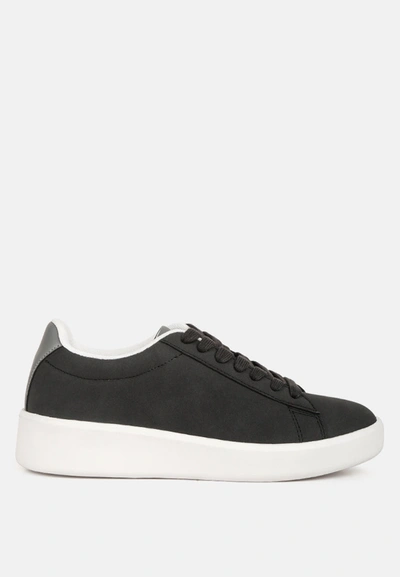 Shop London Rag Minky Lace Up Casual Sneakers In Black
