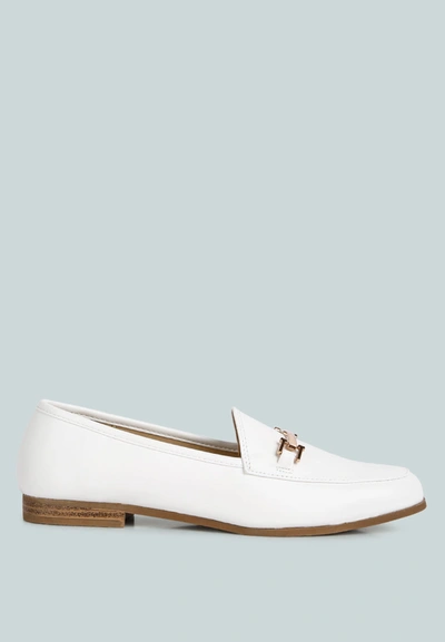 Shop London Rag Zaara Solid Faux Suede Loafers In White