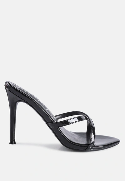 Shop London Rag Spellbound High Heeled Pointed Toe Sandals In Black