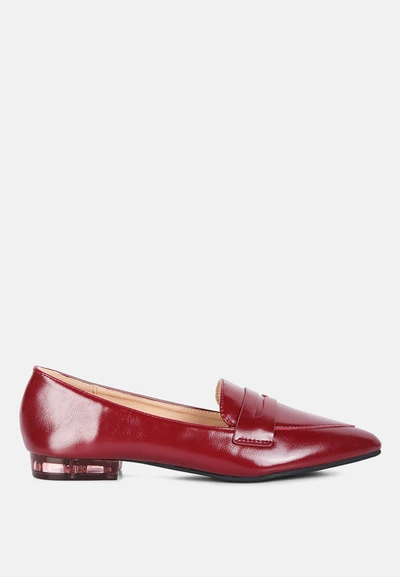 Shop London Rag Peretti Flat Formal Loafers In Red