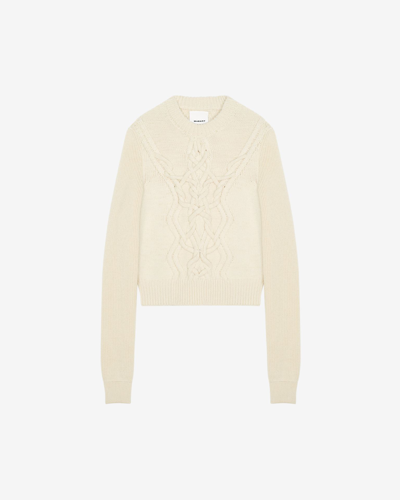 Shop Isabel Marant Tristan Merino Wool Sweater In White