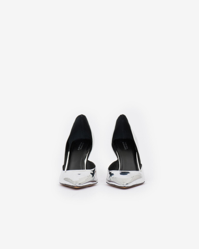 Shop Isabel Marant Purcy Leather Pumps In Silver
