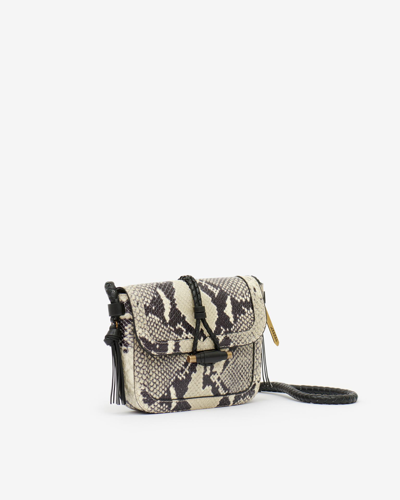 Shop Isabel Marant Vigo Flap Leather Shoulder Strap Bag In Beige