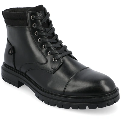 Shop Vance Co. Fegan Cap Toe Boot In Black
