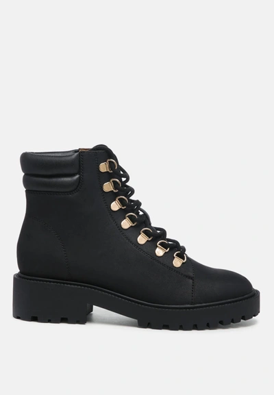 LONDON RAG SHIRLY SOFT LEATHER LACE-UP BOOTS 
