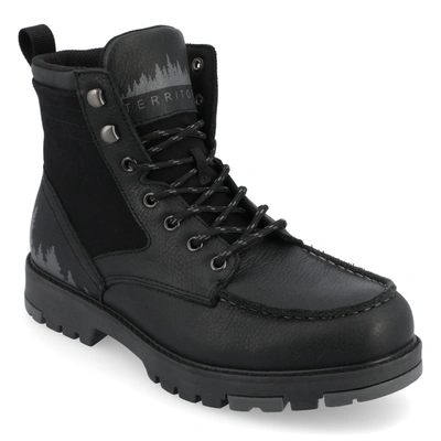 Shop Territory Timber Water Resistant Moc Toe Lace-up Boot In Black