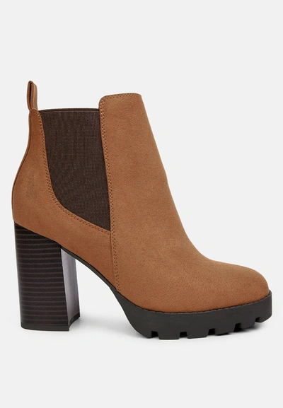 LONDON RAG SONIA BLOCK HEELED BOOTS 