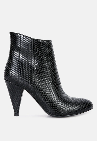 Shop London Rag Lemon Tart Heeled Ankle Boots In Black