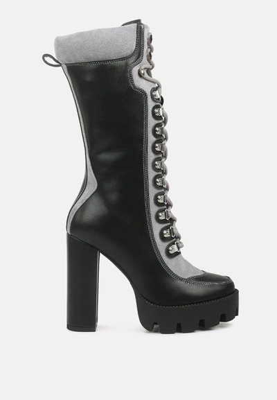 London Rag Igloo Over The Ankle Cushion Collared Boots In Multi