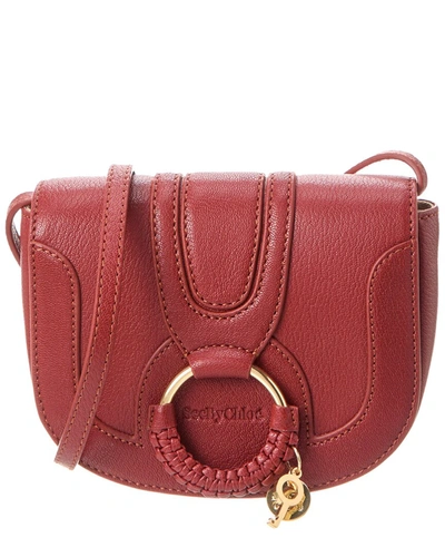 Shop See By Chloé Hana Mini Leather Shoulder Bag In Red