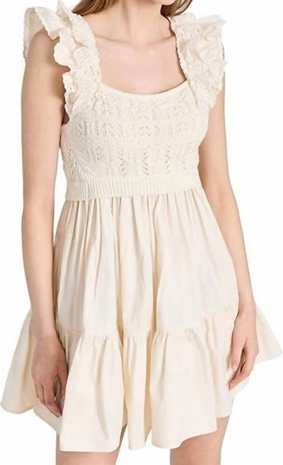 Shop En Saison Collette Mini Dress In Natural In White