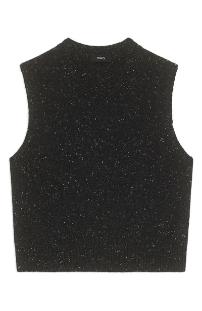 Shop Theory Marled Wool & Cashmere Sweater Vest In Charcoal Multi - Qdy