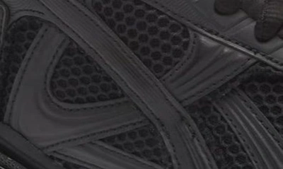 Balenciaga Futuristic Black Sneakers With Textured Overlays And Chunky Sole In Black