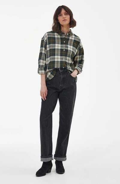 Barbour Elishaw Plaid Cotton Button-up Tunic Shirt In Ancient Tartan