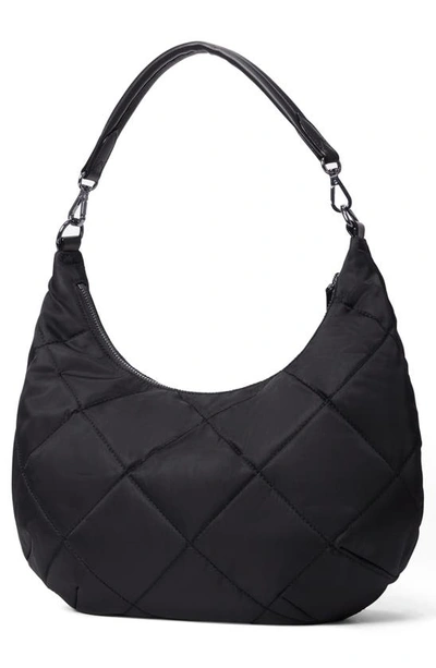 Shop Mz Wallace Bowery Quilted Shoulder Bag In Black