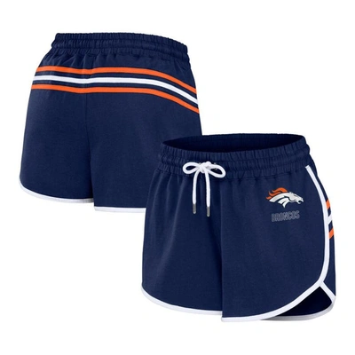 Shop Wear By Erin Andrews Navy Denver Broncos Hem Shorts