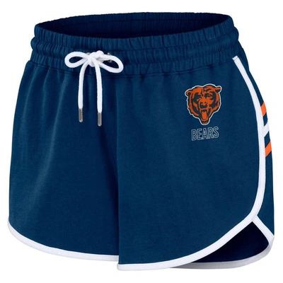 Shop Wear By Erin Andrews Navy Chicago Bears Hem Shorts