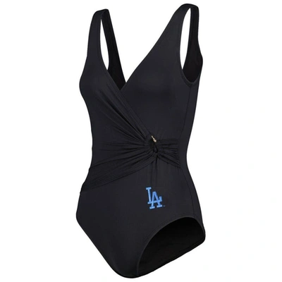 Shop Tommy Bahama Black Los Angeles Dodgers Pearl Clara One-piece Swimsuit