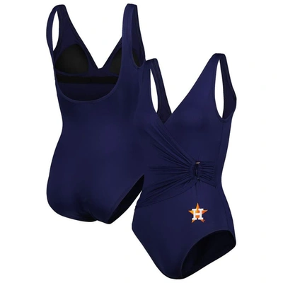 Shop Tommy Bahama Navy Houston Astros Pearl Clara One-piece Swimsuit
