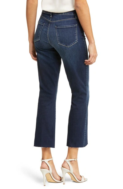 L Agence L'agence Kendra Raw Hem Flare Crop Jeans In Columbia